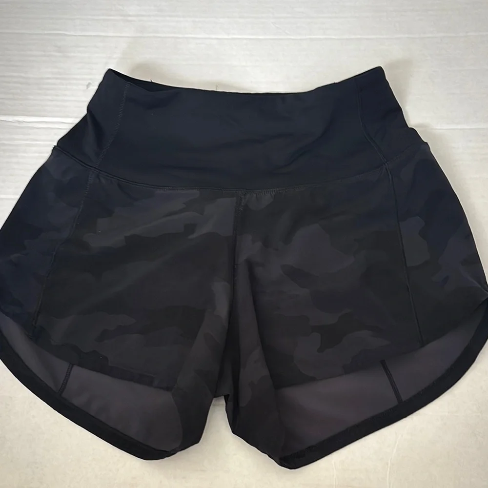 lululemon athletica Black Camo Athletic Shorts - Picture 1 of 10